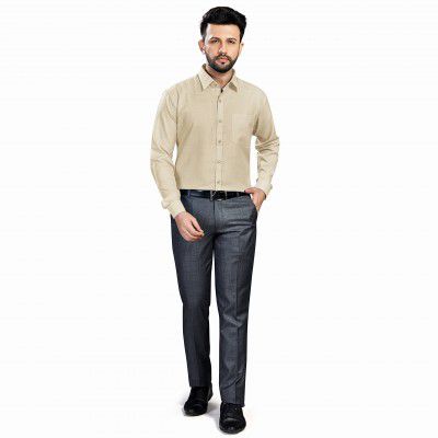 BE ACTIVE Men's Solid Slim Fit Cotton Formal Shirts 