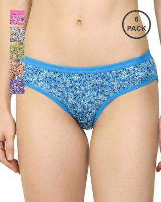 BEACH CURVE Pack of 6 Floral Print Hipster Panties