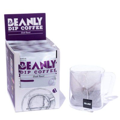 Beanly Single-Serve Dip Coffee - Dark Roast | 10 Coffee bags  