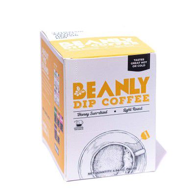 Beanly Single-Serve Dip Coffee - Light Roast | 10 Coffee Bags | 100% Indian Arabica Coffee