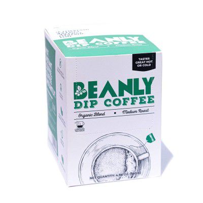 Beanly Single-Serve Dip Coffee - Organic Blend | 10 Coffee Bags
