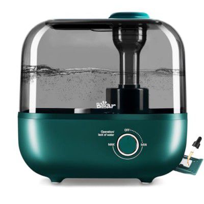 Bear ® 5L Humidifier for Room Moisture Essential Oil Allow 28dB Silent Humidifier for Plants Household Top Filling Ultrasonic Cool Mist Desktop Humidifier with 360° Steam Nozzle & Stepless Mist Adjust