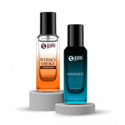 Beardo AquaFlame Perfume Set- Mariner & Whisky Smoke Firebomb Perfume for Men (20ml x 2)