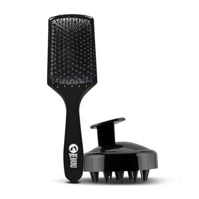 Beardo Detangling Hair Brush & Scalp Massager for Men (Set of 2)