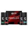 Beardo Fantastic 4 Perfume Body Spray Gift Set for Men 4X40ml | Long Lasting Fragrances | Legacy, Mafia, Mariner Capt Jack and Whisky Smoke Perfume Body Spray...