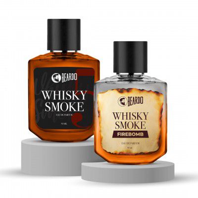 Beardo Fire & Smoke Edition Perfume Combo for Men- Whiskey Smoke & Firebomb (50ml x 2) 