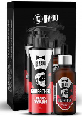 BEARDO Godfather Combo Beard Oil and Beard Wash For Men