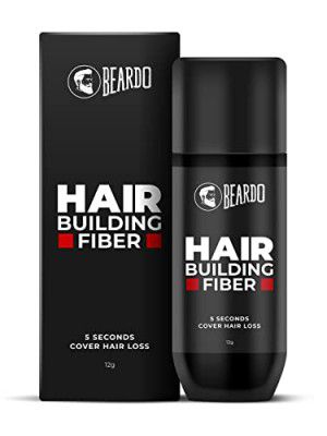 Beardo Hair Building Fiber for Men | Instantly Cover Bald Spots | Spot Concealer | Thickening Powder | Styling | 12 gm