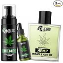 Beardo Hemp Beard & Hair Care With Face Wash Combo (Hemp Beard Oil 30 ml, Hemp Miracle Hair Oil100 ml & Hemp Foam Facewash 100ml) Pack Of 3...