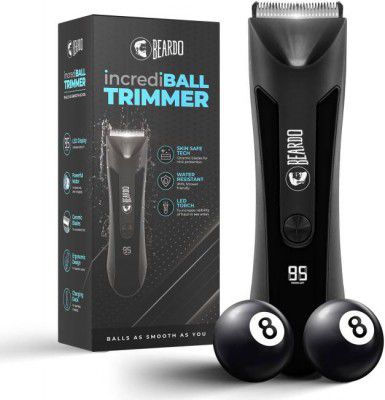 BEARDO incrediBALL Trimmer for Men with Skin Safe Tech Fully Waterproof Trimmer 120 min Runtime 4 Length Settings  (Black)