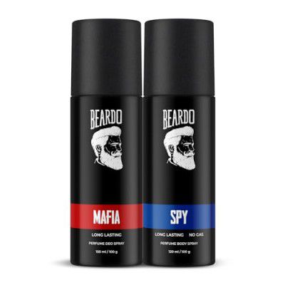 Beardo Mafia & Spy Deodorant Perfume Body Spray (120ml x 2)