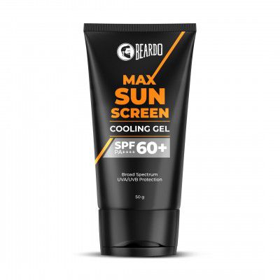 Beardo Max Cooling Gel Sunscreen SPF 60+ PA++++|UVA/UVB Protection  for Men