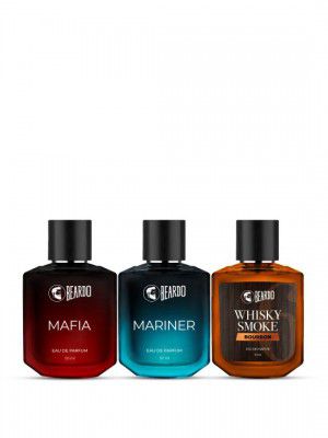 BEARDO Men Set of 3 Eau De Parfum 50 ml Each - Mafia, Mariner, WS Bourbon