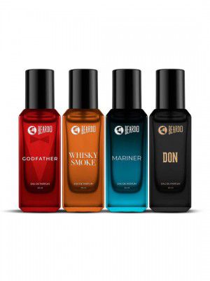 BEARDO Men Set of 4 Eau De Parfum 20 ml each - Whisky Smoke + Godfather + Mariner + Don