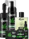 Beardo Men's grooming Personal Skin,Hair & Body Care Combo Kit with Hemp Foam Facewash, Facewash Scrub, Hair Oil, Beard Oil, Soap and Lip Balm Set of 6...