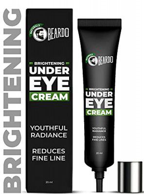 Beardo Naturals Brightening Under Eye Cream for Men | Reduce wrinkles fine lines and dark circles | Restores youthful glow | 98% Natural | 20ml