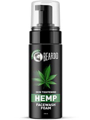 Beardo Naturals Hemp Foaming Facewash for Men | Calming face wash with Hemp Seed Oil | Gentle cleansing for youthful glow and acne reduction, 100ml