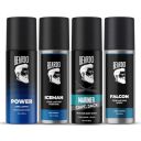 Beardo Power, Iceman, Mariner Captain Jack & Falcon Body Spray for Men (Set of 4)...