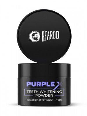 BEARDO Purple X Teeth Whitening Powder for Stain & Yellow Teeth - 50g
