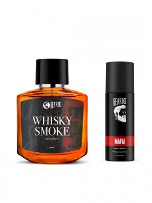 BEARDO Set of Whisky Smoke Eau de Parfum 100ml & Mafia Perfume Body Spray 120ml(100gm)
