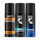 Beardo Sport Energy Deodorant 150ml, Mariner Captain Jack 120ml & Power Perfume Deo 150ml (Set of 3)...