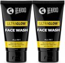 Beardo Ultraglow Face Wash for Men 100ml (Pack of 2)...
