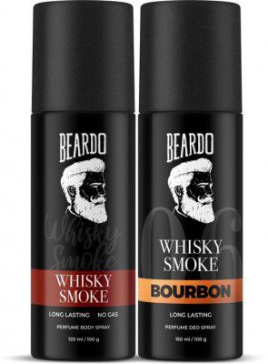 BEARDO Whisky Smoke & Bourbon Body Spray | (270 ml, Pack of 2)