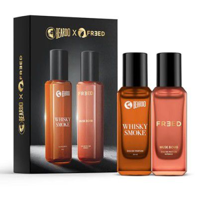 Beardo Whisky Smoke Perfume for Men & Freed Musk Bomb Perfume for Women ( 20ml x 2 )