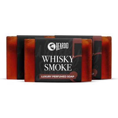 Beardo Whisky Smoke Perfumed Luxury Soap for Men, 75g x 3