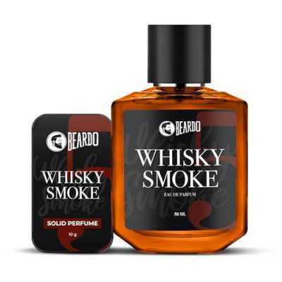 Beardo Whisky Smoke Solid Perfume 10g, & Whiskey Smoke Perfume 50ml (Set of 2)