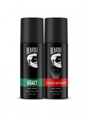 BEARDOMen Deodorant Body Spray Combo - Legacy & Godfather - 100g each