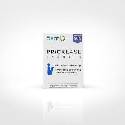 BeatO PrickEase Disposable Lancets | Pack of 50 | Glucometer Lancets for Safe and Hassle-Free Blood Glucose Testing and Medical Procedures