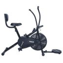 beatXP Full Body Workout Gym Fitness 4M Air Bike Exercise Cycle with Adjustable Seat, Back Support, Tummy Twister & Moving Handles (Black)...