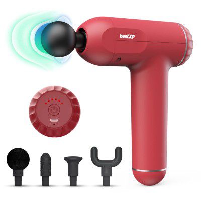 beatXP Bolt Deep Tissue Massage Gun-Percussion Muscle Massager for Full Body Pain Relief of Neck Shoulder Back Leg Massager for Men & Women- 1 Year Warranty - Long Battery Life - Cordless