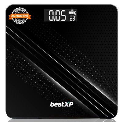 beatXP Gravity Digital Weight Machine For Body Weight with Thick Tempered Glass