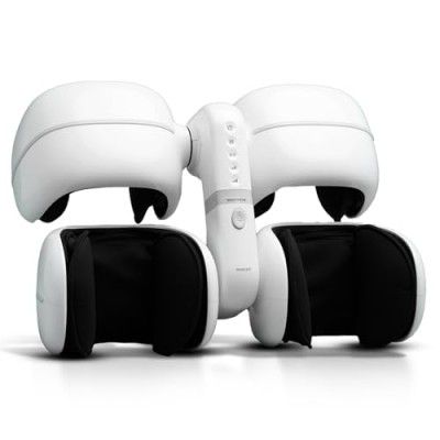 beatXP LegSense 360 foot, calf and leg massager machine for home with different massage modes for instant pain relief, air compression leg massager with heat and vibration therapy (White)