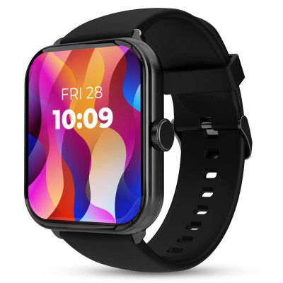 beatXP Marv Super One-Tap BT 5.1 Calling AI Voice Assistant Smartwatch (Electric Black)