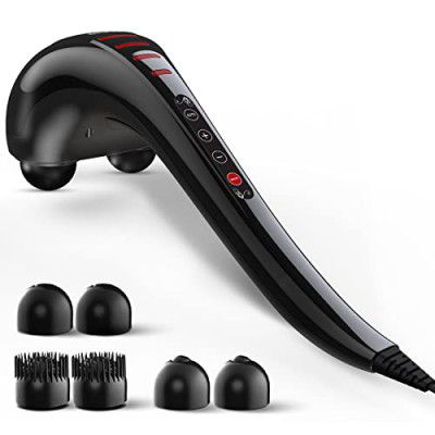 beatXP Thunder Body Massager Machine for Pain Relief with 3 Attachment Pairs - Electric Back Massager Machine Pain Relief