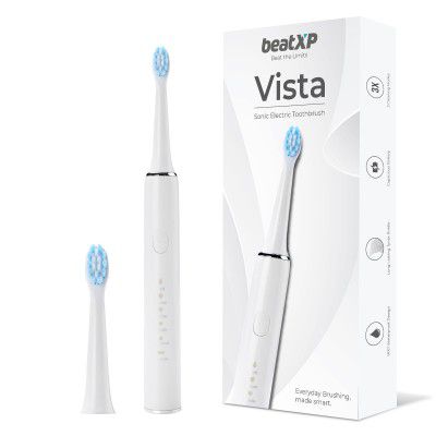 beatXP Vista Sonic Electric Toothbrush for Adults with 2 Brush Heads & 5 Cleaning Modes 