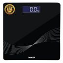 beatXP Wave Digital Weighing Scale|LCD Panel|Thick Tempered Glass|Electronic Weight Machine| Weighing Scale (Black)...