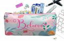 Beautiful Flower Print Pencil/Utility/Make up Pouch for Girls...