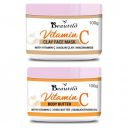 Beautilo Daily Care Pack (Vitamin C Body Butter & Vitamin C Clay Face Mask), 200 g (Pack of 2)...