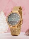 bebe Women Green Embellished Dial & Gold Toned Straps Analogue Watch BB-02-03...