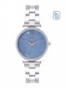 bebe Women Blue Dial & Silver Toned Bracelet Style Straps Analogue Watch BB-07-02-Steel...