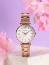 Bebe women White Patterned Dial & Rose Gold Toned Straps Analogue Watch BB-07-01...