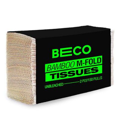 Beco Bamboo Multi-Fold Tissue Papers, 150 Pulls, 32 GSM, 100% Natural