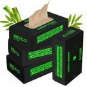 Beco Bamboo Super Soft 2-ply Car Tissue Box| Facial Tissue-100 pulls x 4 Packs (400 Pulls) | 100% Natural & Ecofriendly...