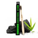 Beco Compostable Bamboo Toothbrush with Ultra-Soft Charcoal activated Bristles, 100% Natural & Eco-Friendly (Pack of 1)...