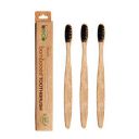 Beco Compostable Bamboo Toothbrush with Ultra-Soft Charcoal activated Bristles, 100% Natural & Eco-Friendly (Pack of 3)...