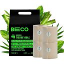 Beco Eco Friendly - Tissue Roll/ Toilet Tissue Paper (3 Ply) - 4 Rolls ( 220 Pulls Per Roll )...